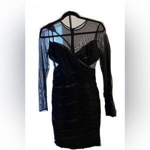 Elegant Black Mesh Dress